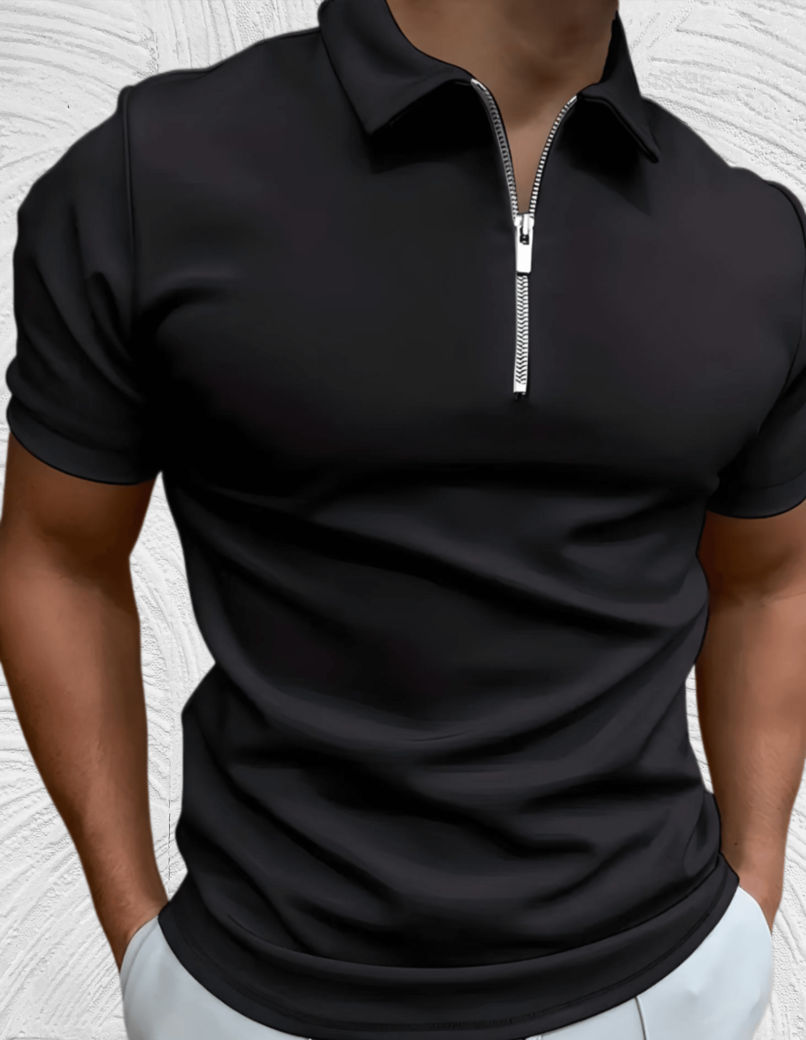 Elegantes Herren-Poloshirt mit Reißverschluss