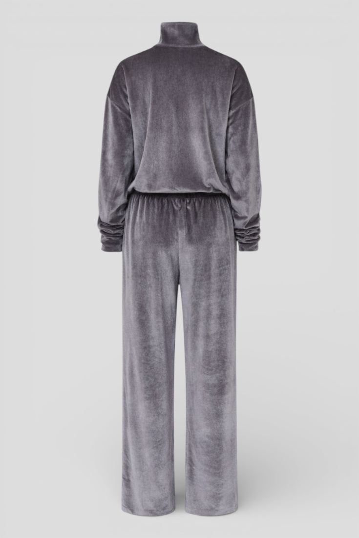 Samt-Rollkragen-Set für gemütlichen Casual-Look – Wärme und Stil