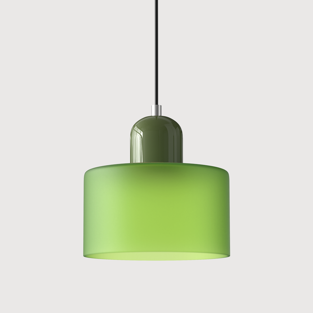 Bauhaus Farbglas-Pendelleuchte - Höhenverstellbar