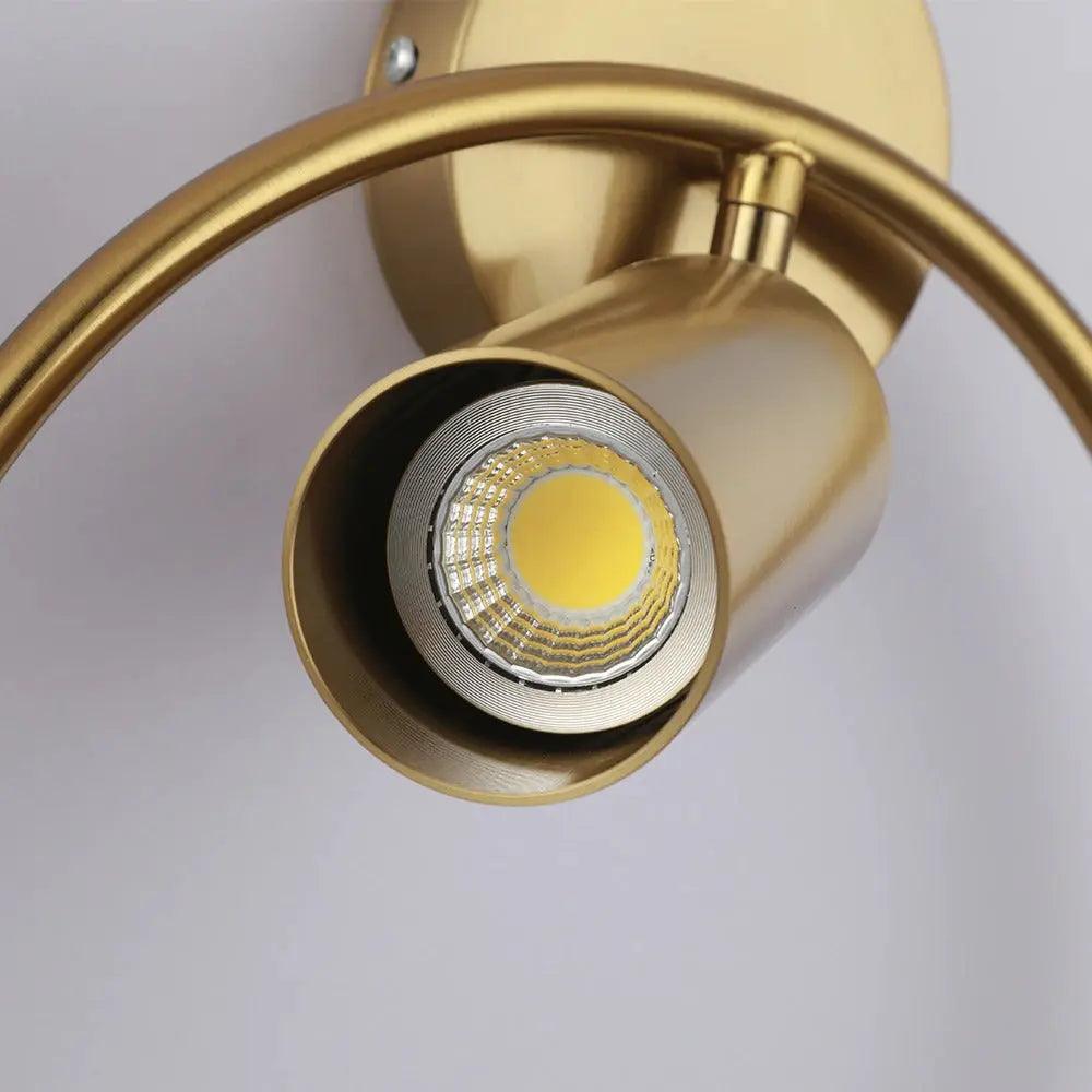 Elegante Wandlampe aus Stahl und Glas mit LED-Beleuchtung, schwarz/or Lackierung für eine moderne und anspruchsvolle Dekoration