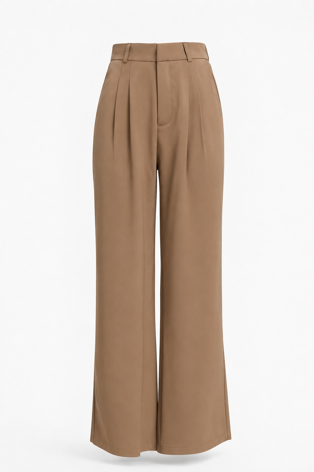 Damen High-Waist-Hose aus Polyester mit Weitem Bein