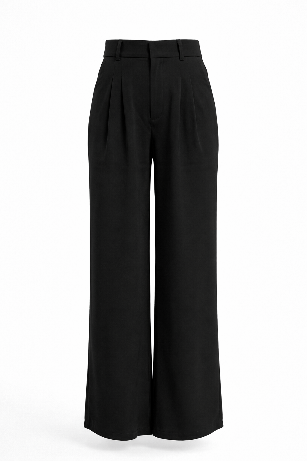 Bequeme Hochtaillierte Weite Passform Hose für einen Stilvollen Look