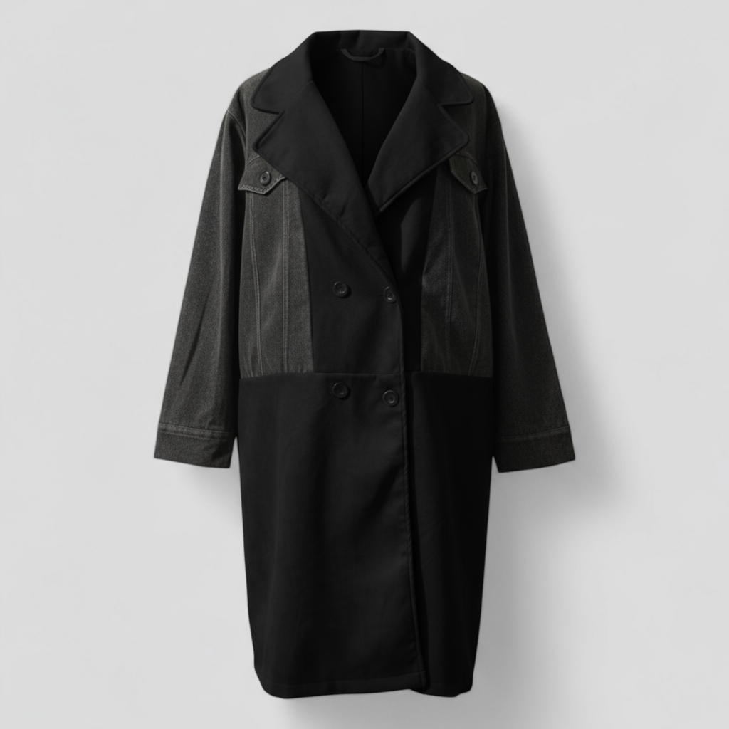 Damen Mid-Length Doppelreihiger Winter Mantel