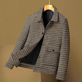 Malcolm Hahnentritt-Wolljacke