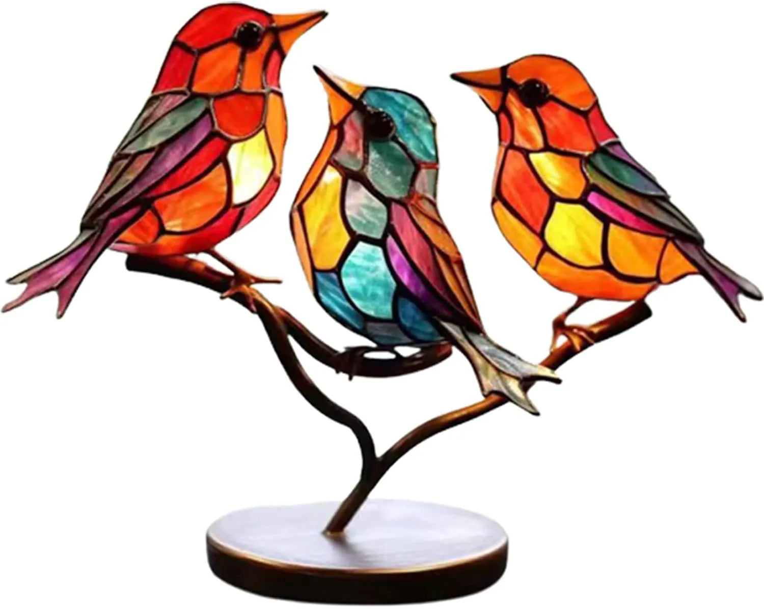 Bunte Handgefertigte Vogel Skulptur für Innenräume