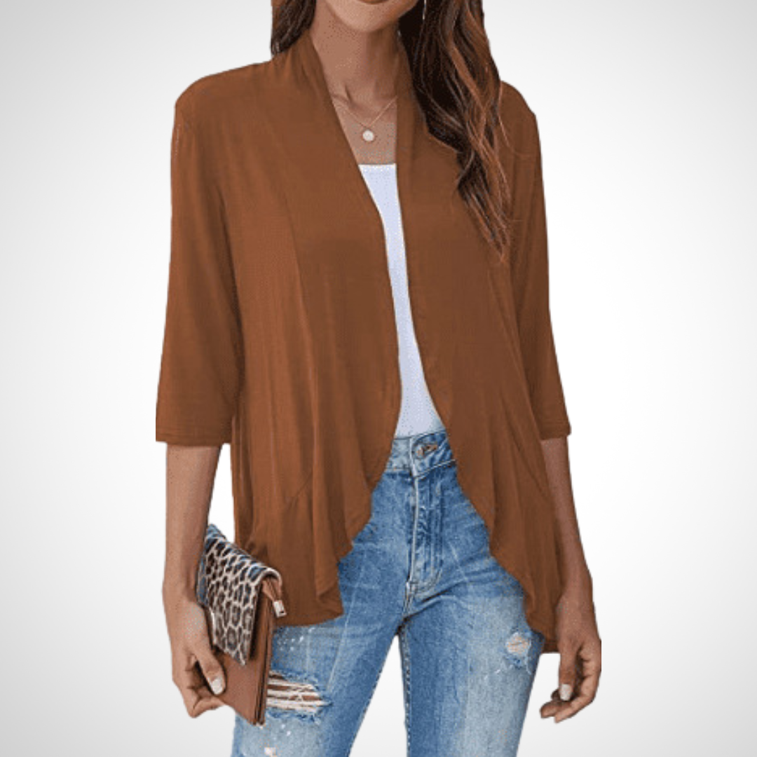 MIRIKIT™ – luftig-lässiges Sommer-Cardigan mit offener Front als Überwurf