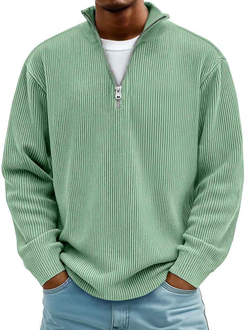 RANDAL - Rollkragenpullover mit halber Reißverschluss für eleganten und bequemen Stil