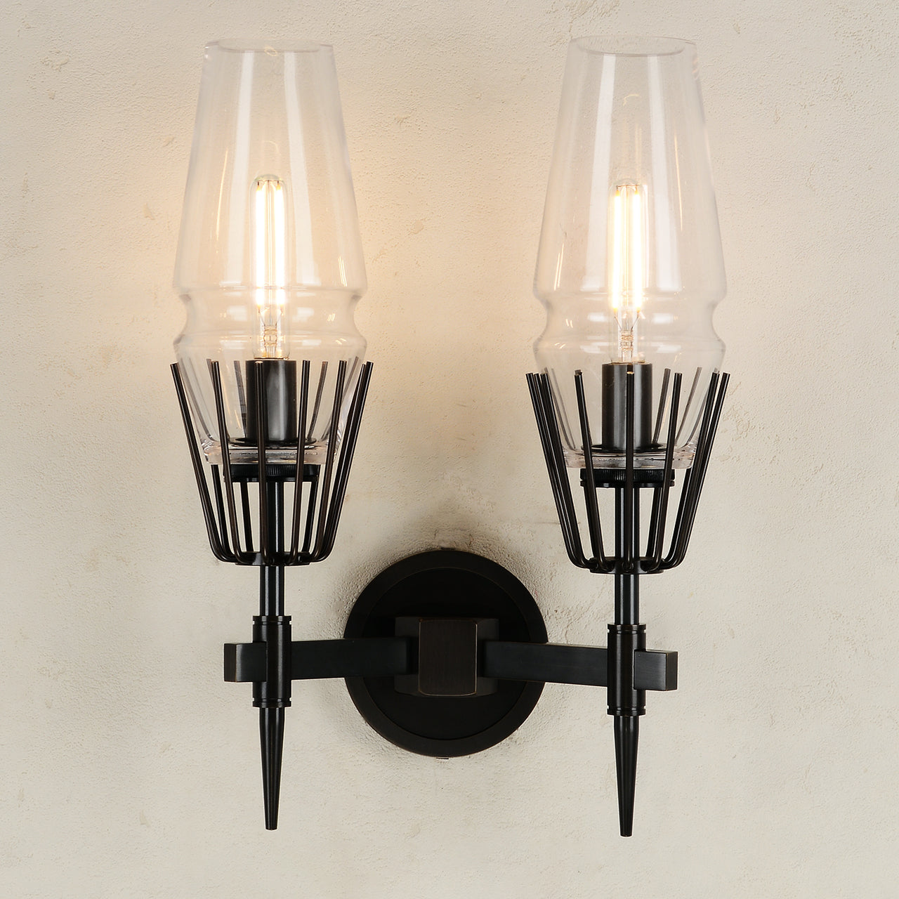 Orelia - Vintage Schlossstil LED-Wandlampe aus Kupfer und Glas für eine bezaubernde Atmosphäre