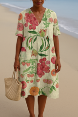 CÉLESTE - Elegantes Vintage-Botanik-Kleid für einen zeitlosen Stil