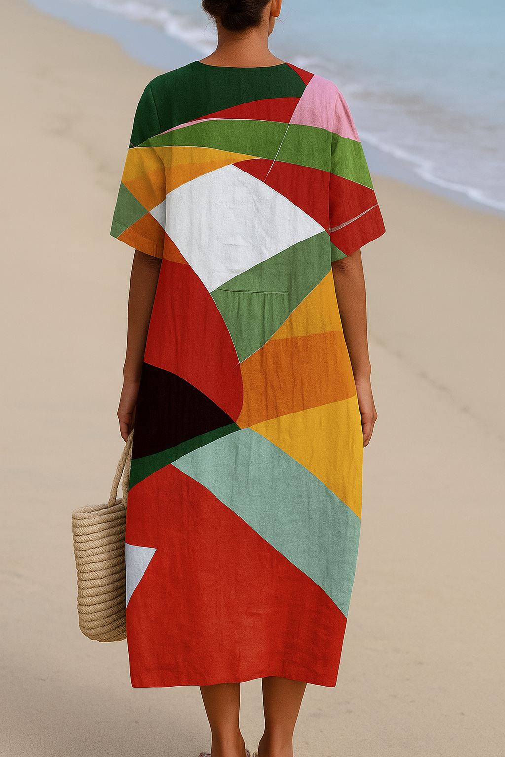 Solène II | Elegantes Ballkleid mit Buntem Patchwork für Alle Anlässe