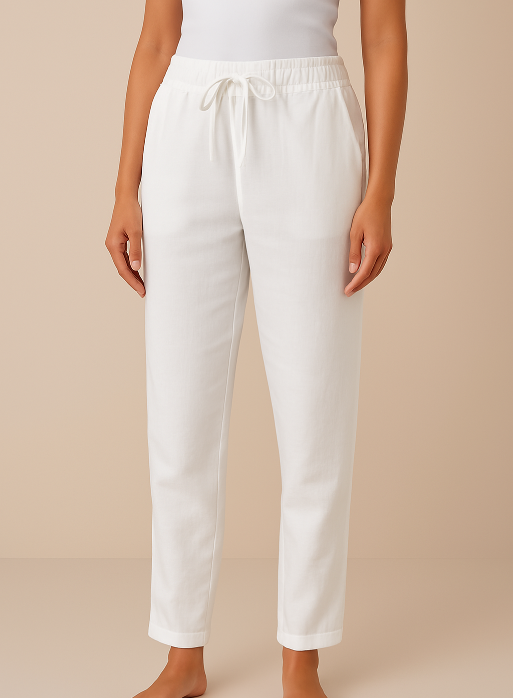 Elegante Katzen Baumwoll-Leinen Damenhose für Komfort und Stil