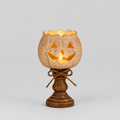 Halloween Kürbis mit LED-Licht - Sichere Deko für Herbststimmung