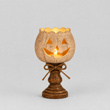 Halloween Kürbis mit LED-Licht - Sichere Deko für Herbststimmung