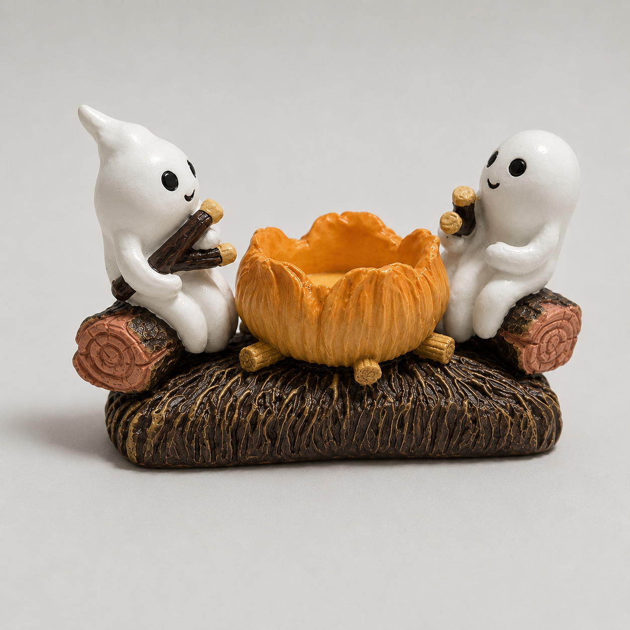 Geister Kerzenhalter Harz - Halloween & Herbst Tischdeko