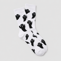 Halloween Socken Unisex mit Geistermotiv - Schwarz-Weiß