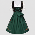 Damen Dirndl Grün für Oktoberfest - Traditioneller Schnitt