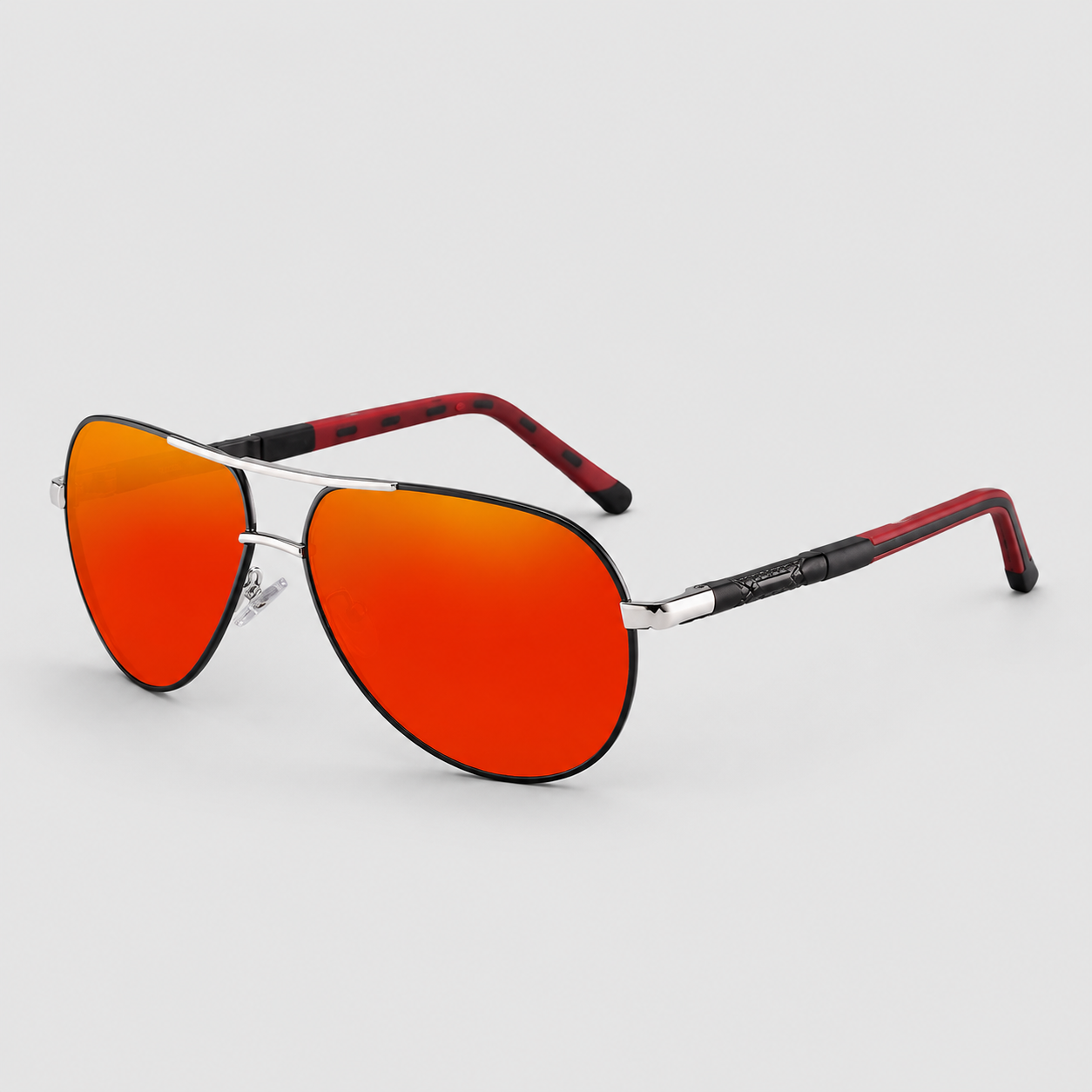 Herren Sonnenbrille Polarisiert - Aluminium Vintage Silberschwarz