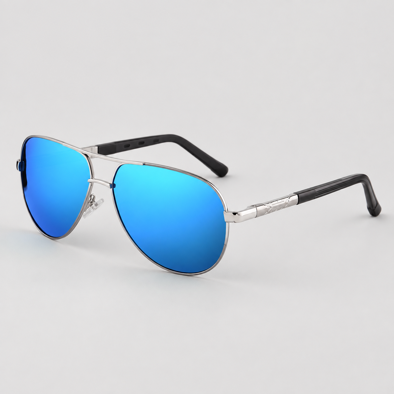 Herren Sonnenbrille Polarisiert - Aluminium Vintage Silberschwarz