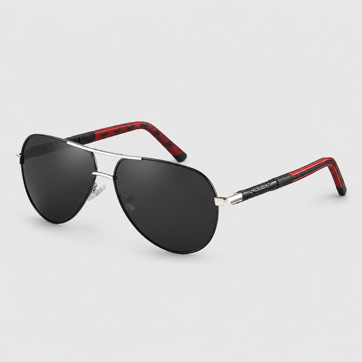Herren Sonnenbrille Polarisiert - Aluminium Vintage Silberschwarz