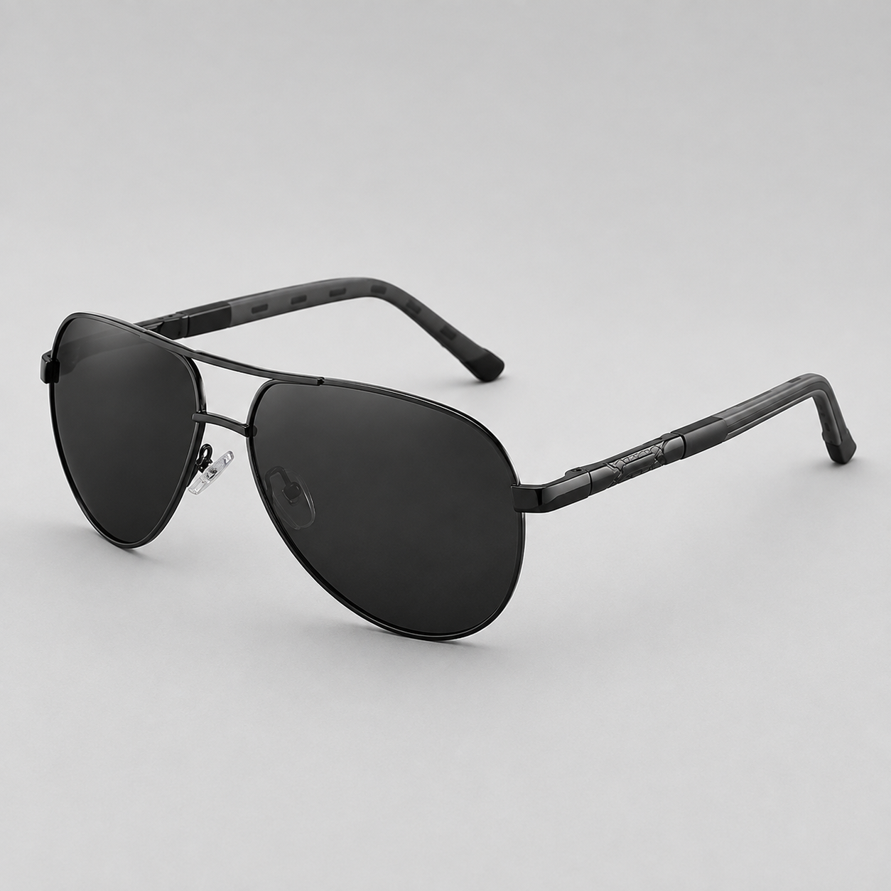 Herren Sonnenbrille Polarisiert - Aluminium Vintage Silberschwarz