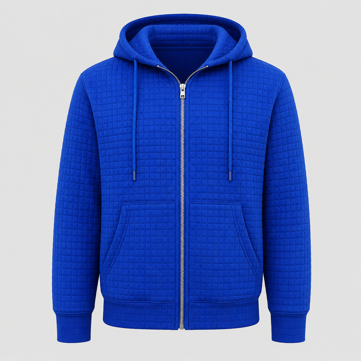 AW - Womens - Hoodie : Dames hoodie met rits, trekkoord en zakken - Comfortabel in Blauw