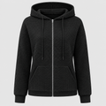Damen Reißverschluss Hoodie - Lässig, mit Kapuze und Taschen