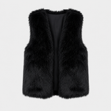 Kunstfellweste Damen offen warm | Vielseitig & elegant für