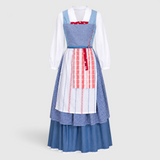 Trachtenkleid Blau für Damen, mit praktischen Taschen, Oktoberfest