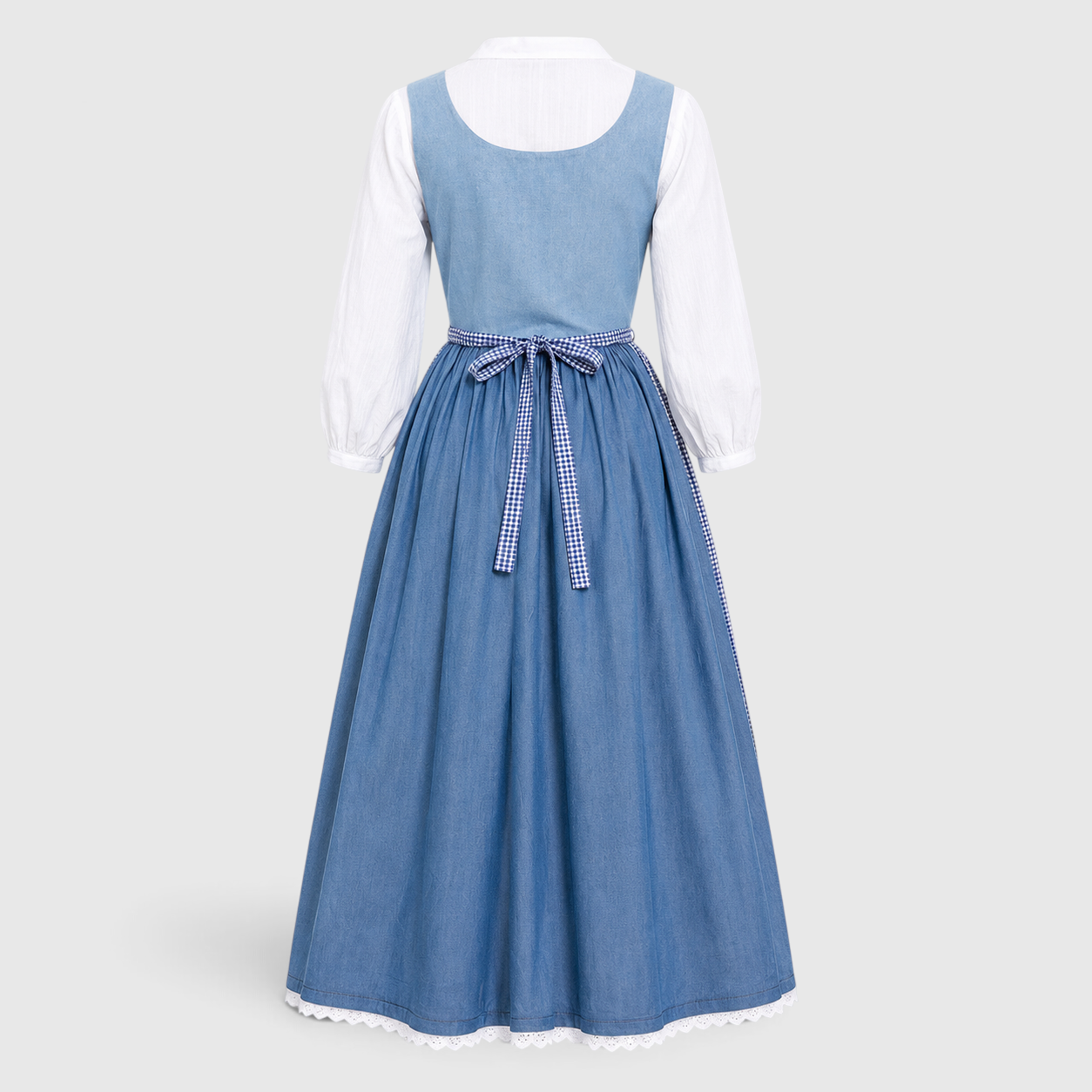 Trachtenkleid Blau für Damen, mit praktischen Taschen, Oktoberfest