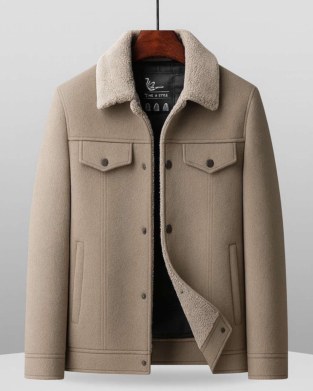 Elegante und warme Rhode Wolljacke