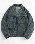 Kimono Denim Jacke - Stylische und Trendige Freizeitbekleidung Damen