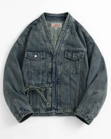 Kimono Denim Jacke - Stylische und Trendige Freizeitbekleidung Damen