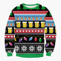 Herren Weihnachts-Pullover mit lustigem Rentier-Muster – Perfekt für gemütliche Feiertage