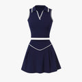 Stilvoll und unterstützend - 2-teiliges Damen-Tennis-Set mit gepolstertem Top