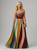 Müheloses trägerloses A-Linien-Kleid