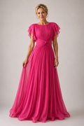 Plissiertes Abendkleid