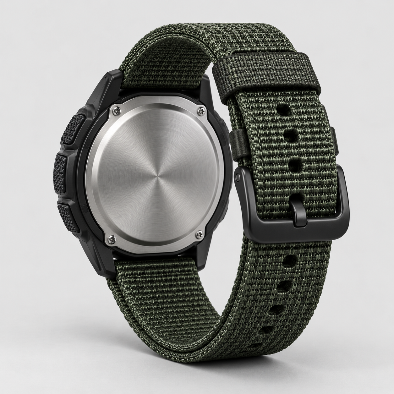 Digital Herrenuhr - Wasserdicht, Carbon-Look & Kompass