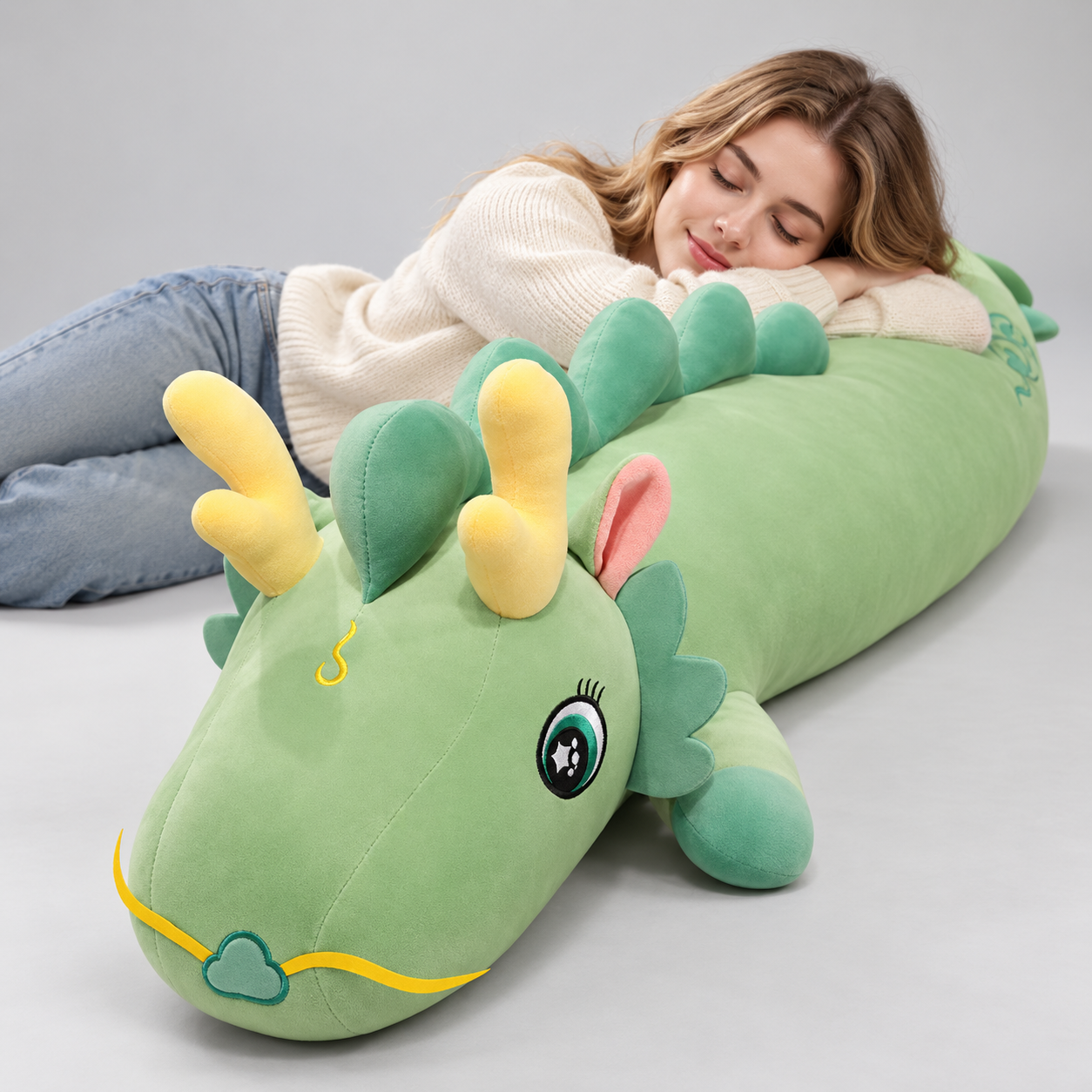 Körperkissen Drachen Plüschtier - Bequem, Verschiedene Größen und Farben