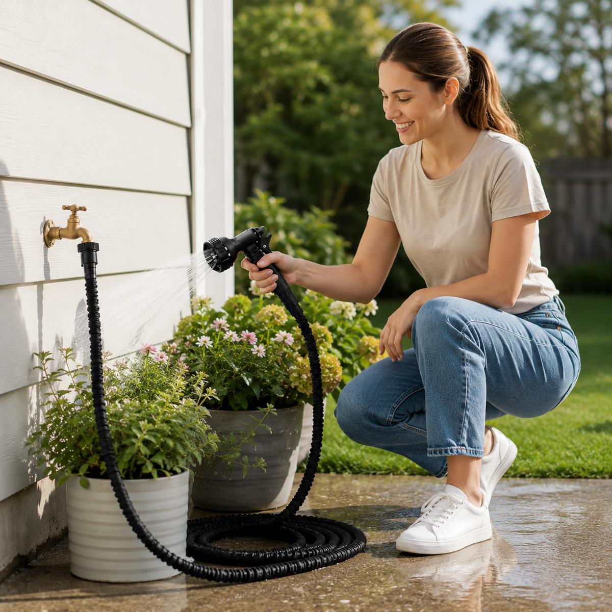 Expandable Garden Hose - Tangle-Free & Compact - Multiple Lengths