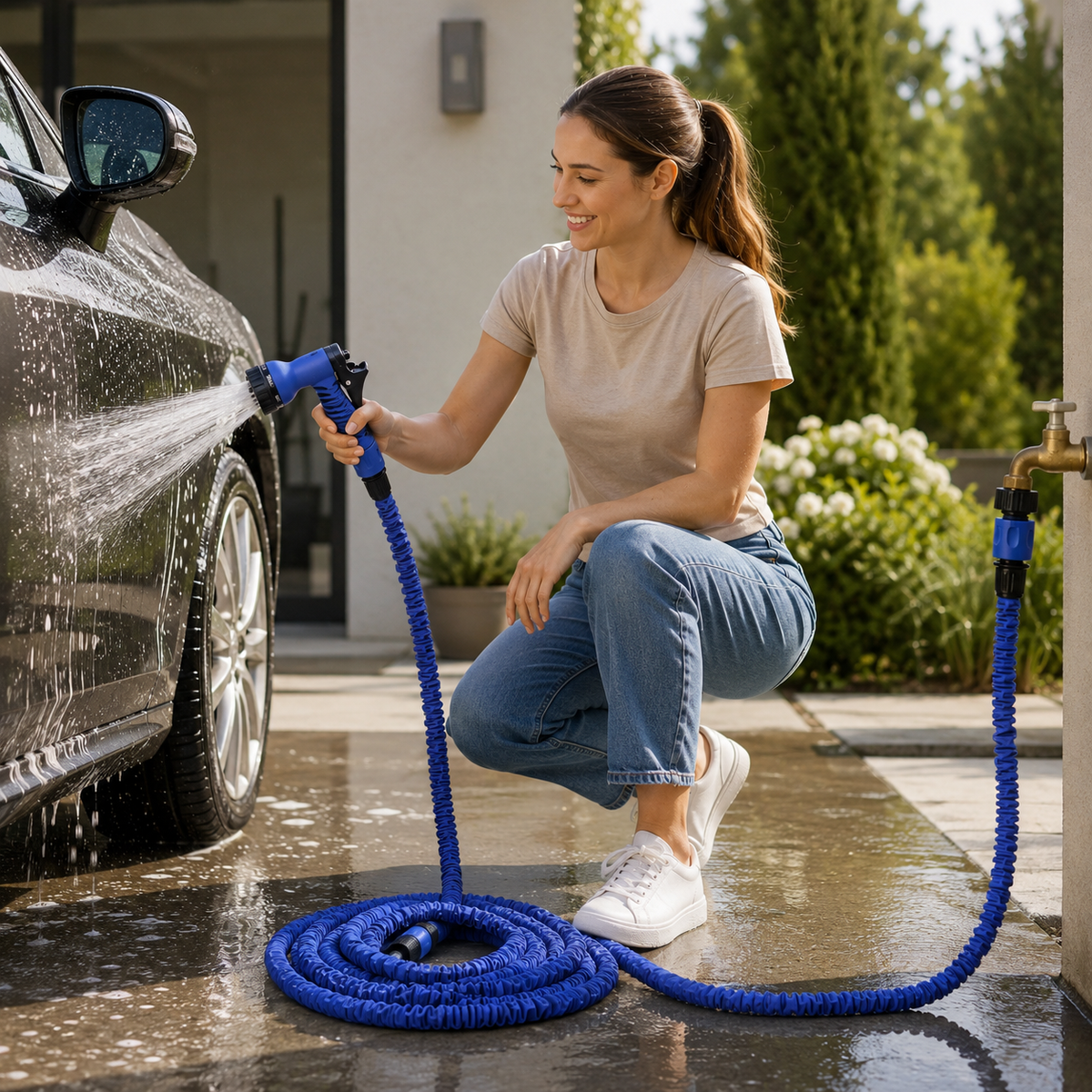 Expandable Garden Hose - Tangle-Free & Compact - Multiple Lengths