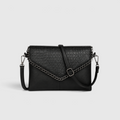 Schwarze Crossbody-Tasche mit Kettendetail – Stilvoll & vielseitig