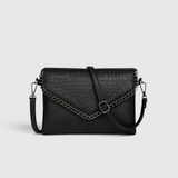 Schwarze Crossbody-Tasche mit Kettendetail – Stilvoll & vielseitig