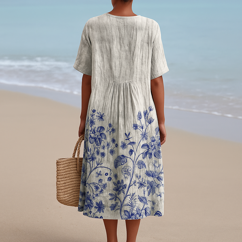 ÉLOÏSE | Elegantes Porzellanmuster-Kleid für einen eleganten Look