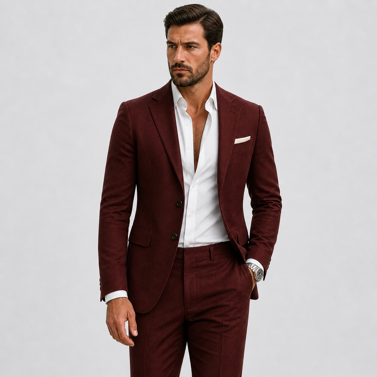 Herre Linnedjakkesæt Slim-Fit - Sommerlig Elegance - - Suits