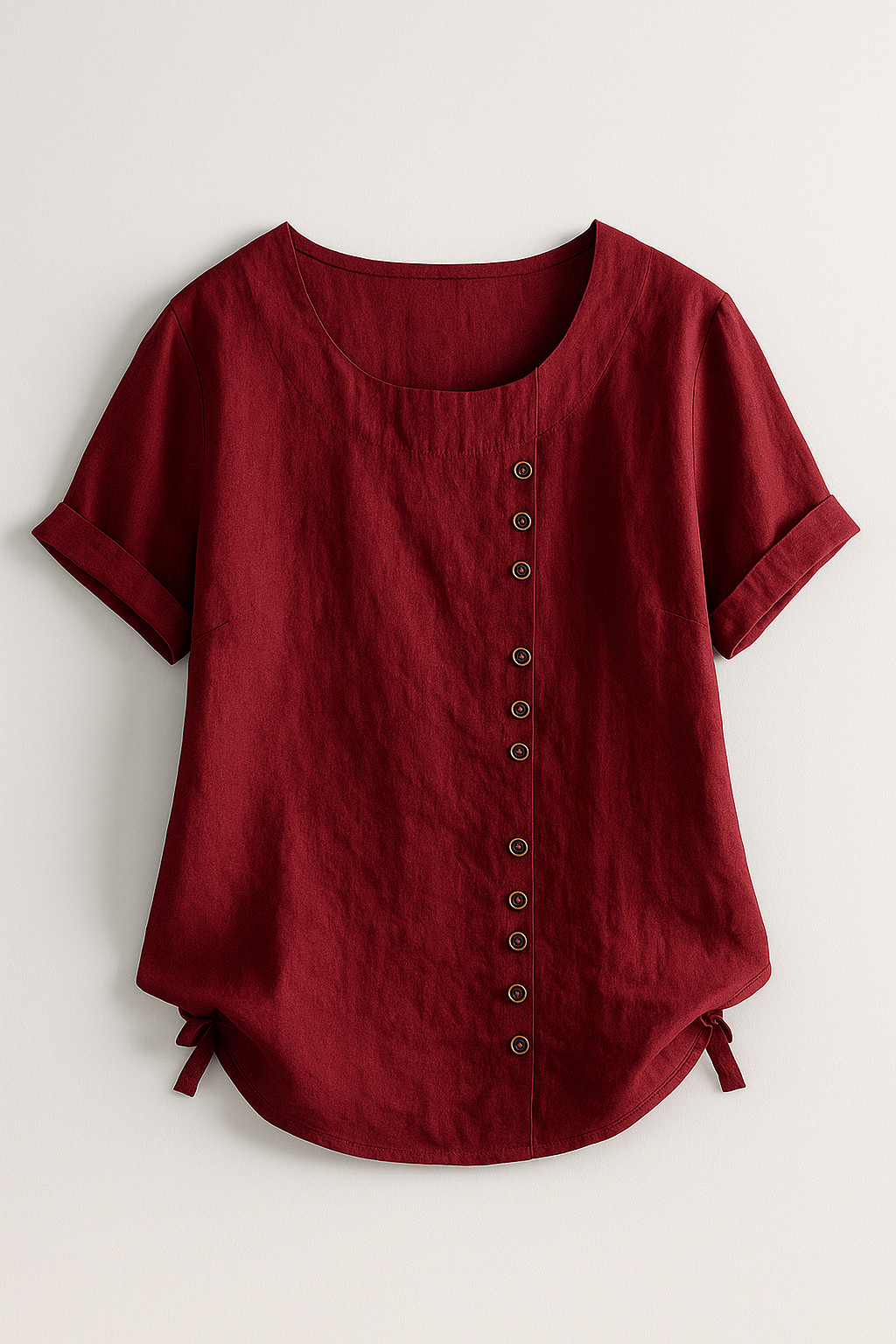 Damen Leinenbluse mit Knopfverschluss