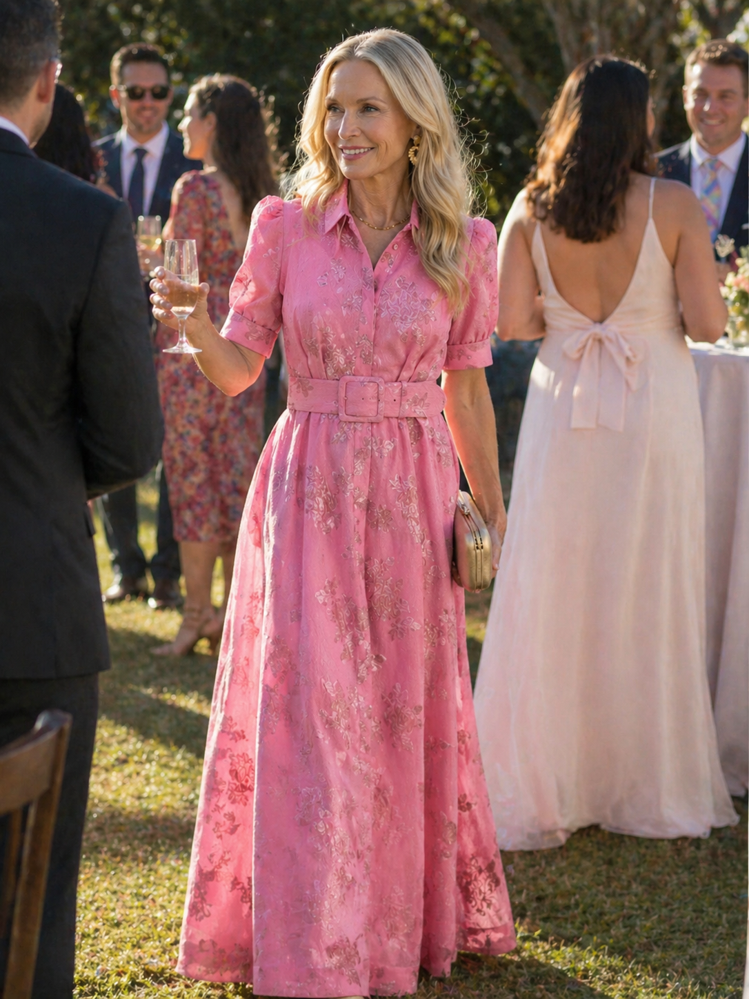 Lina & Emma™ | Geblümtes Maxikleid mit Gürtel