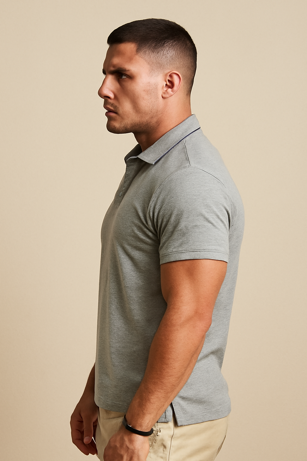 Einfarbiges Herr-Polyester-Poloshirt – reguläre Passform, verschiedene Größen und Farben