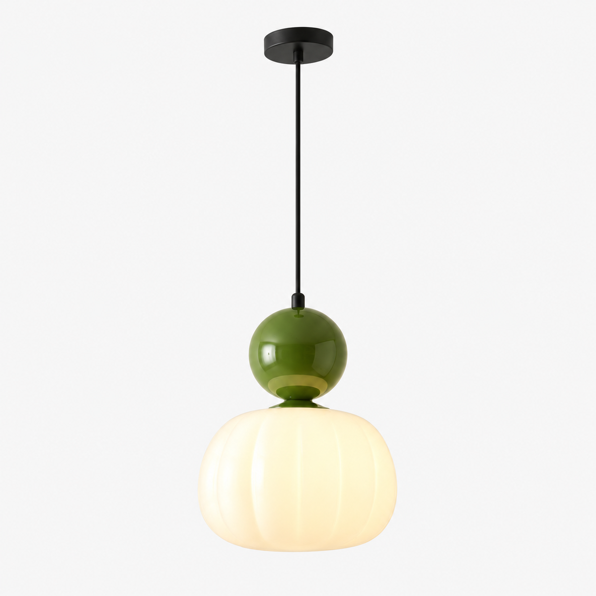 Art-déco-Pendelleuchte - Eisen & Acryl, 1 oder 3 Lichter