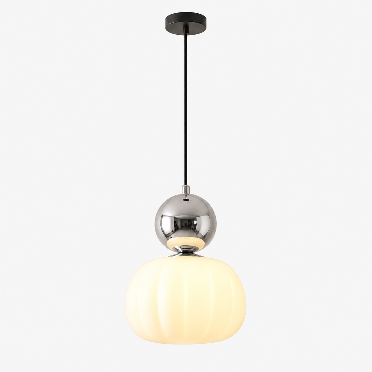 Art-déco-Pendelleuchte - Eisen & Acryl, 1 oder 3 Lichter