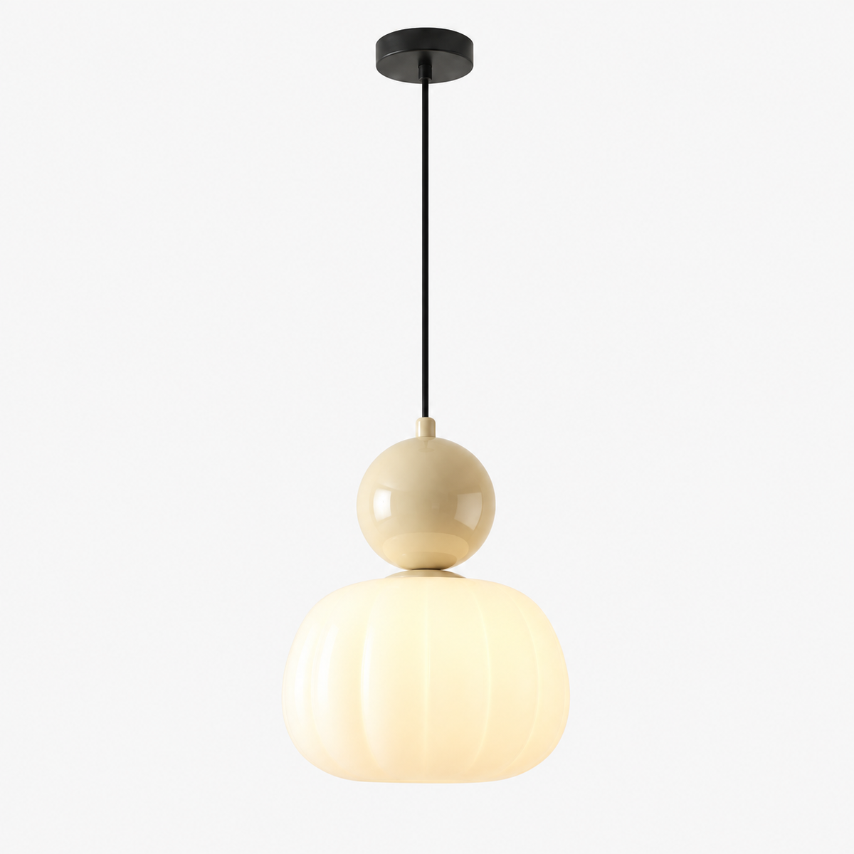 Art-déco-Pendelleuchte - Eisen & Acryl, 1 oder 3 Lichter